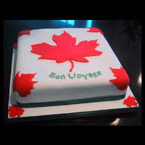 Canadian Maple Leaf Cake