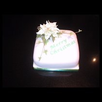 Christmas Cake White Flower Cake