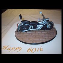Motorbike close-up Cake