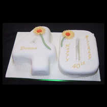 40th Flowers Cake
