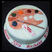 Artists Paint Pallette Cake