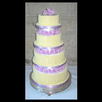 Four Tier Purple Roses Cake