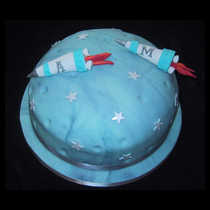Blue Moon with Rockets Cake
