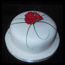 Large Red Roses Cake