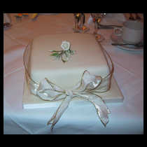 White Rose Top Tier Cake