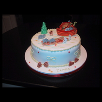 Noah's Ark and Animals Cake
