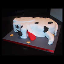 Dalmation Tongue Out Cake