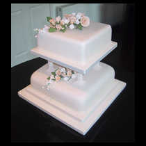 Two Tier Pink Roses Cake