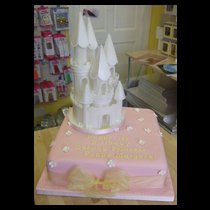 White Castle on Pink Cake Cake
