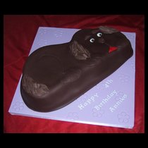 Brown Dog Tongue Out Cake