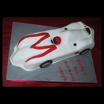 White SpeedRacer Car Cake