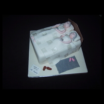Anniversary Couple in Bed Cake